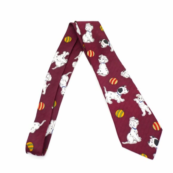 101 Dalmations Red Jacquard Print Polyester‎ Tie Boys - Picture 6 of 6